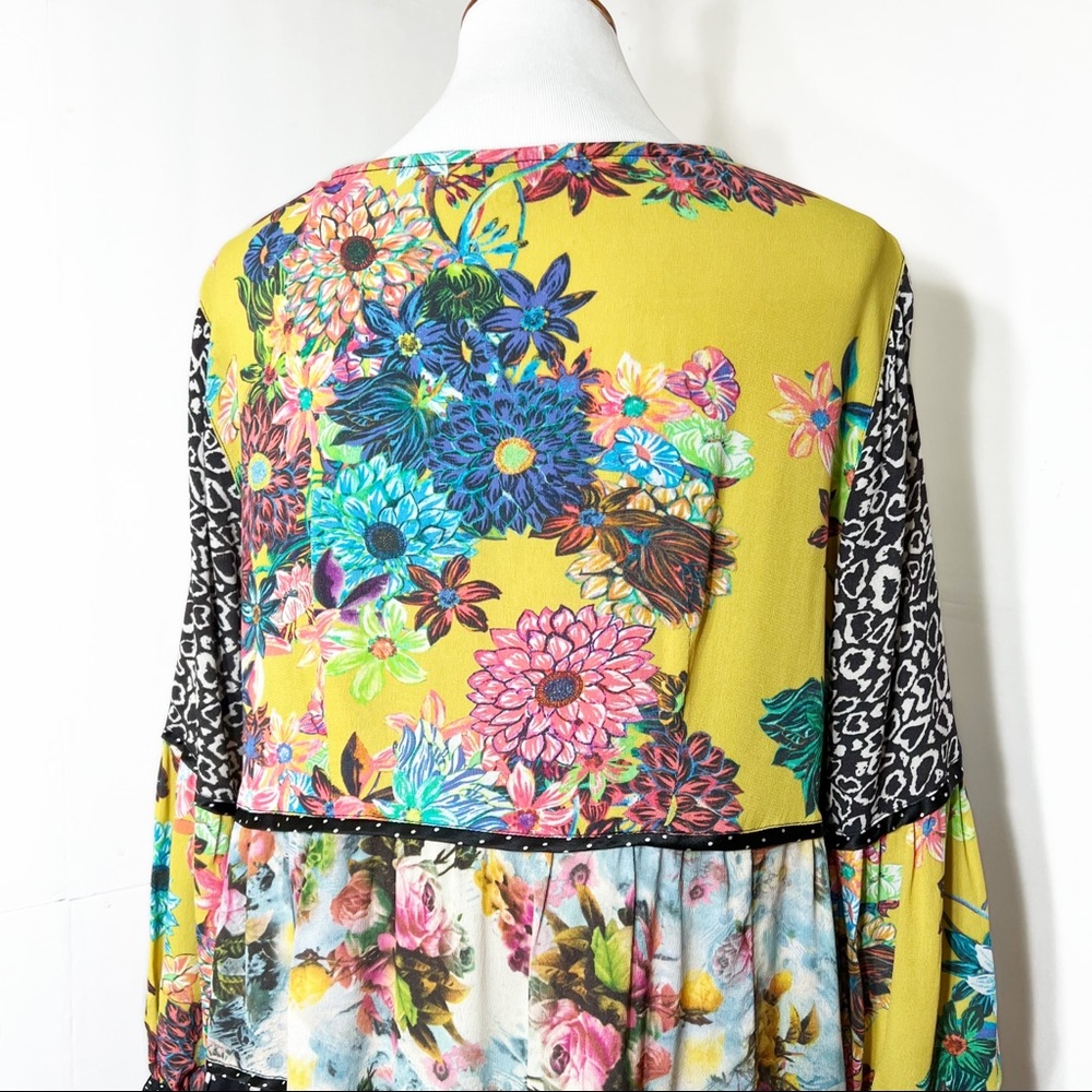 Floral Patchwork Blouse - Multicolor - image 4